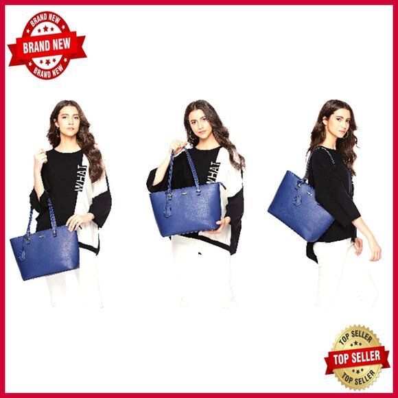 Synthetic Leather Tote Set with Crossbody Bag, Wallet, and Cosmetic Case - Picture 7 of 7